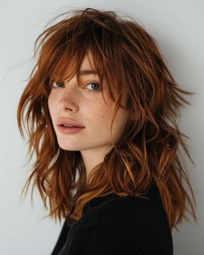 Corte shag cobrizo 