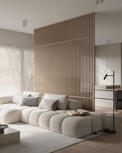 Sala en tonos grises y neutros