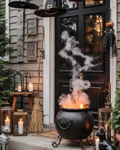 Caldero de bruja de halloween