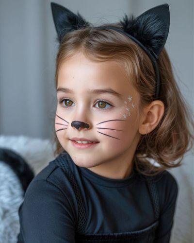 Maquillaje de gato en niñas