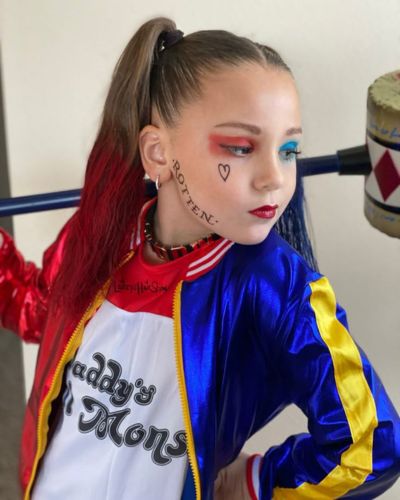 Maquillaje de Harley Quinn para niños, Hallowee 2025