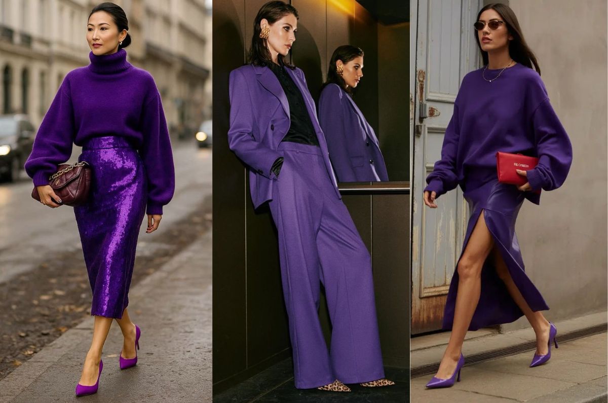 Morado intenso: la tendencia de color que reemplaza los pasteles este otoño-invierno 2025