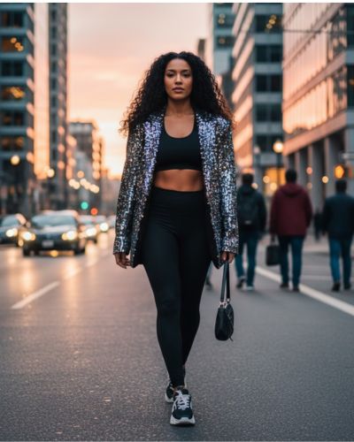 outfits metalicos de día
