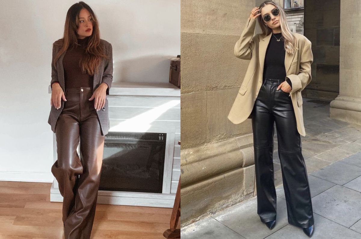 Pantalones de cuero: el must para lucir moderna y sofisticada en otoño-invierno 2025