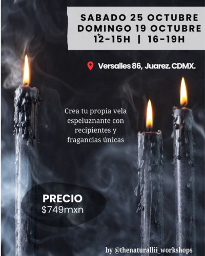 Taller para hacer velas spooky para la temporada de halloween
