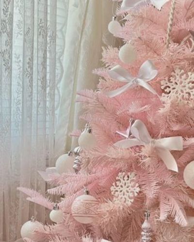 Decoración de navidad rosa