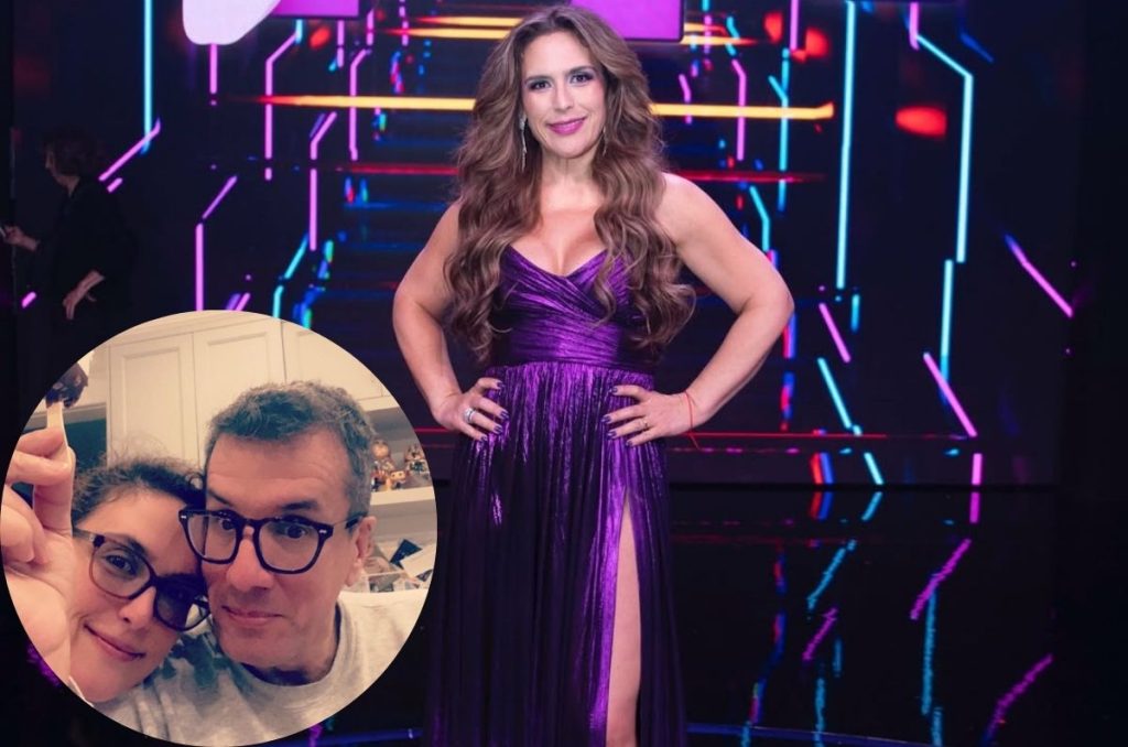 Angélica Vale y Otto Padrón se divorcian tras 14 años juntos: Foto de la cantante usando un vestido morado y en el icono una foto de ella junto a su ex esposo
