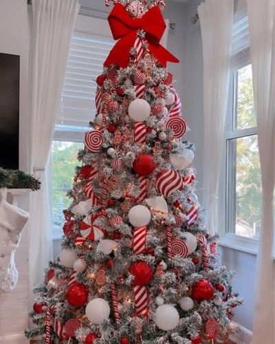 Decoración navideña en color rojo