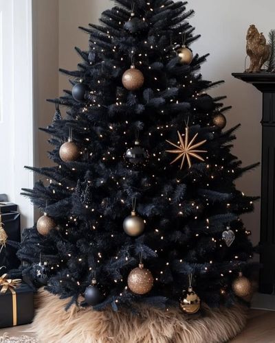 adornos de navidad negros