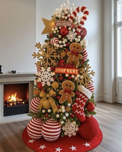 Árbol con galletas de jengible