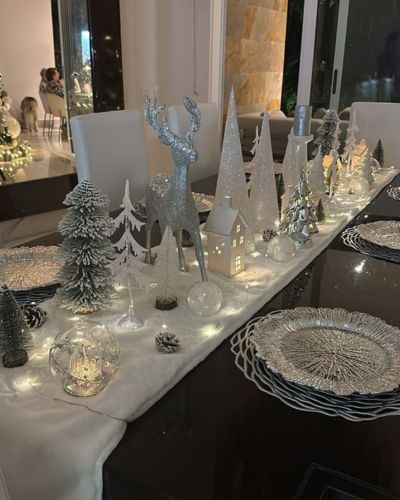 Centros de mesa en tonos metálicos y blanco