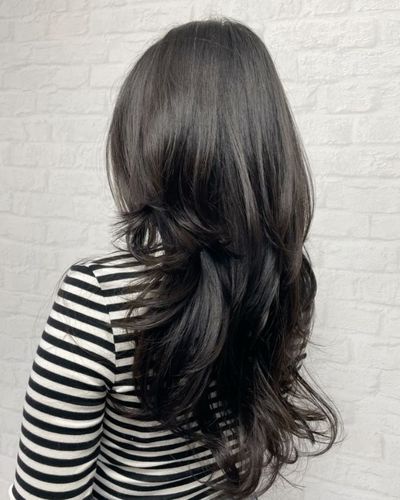 Corte de cabello en capas para invierno