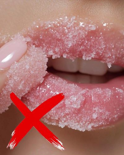 No exfoliar labios después de la aplicación de AH 