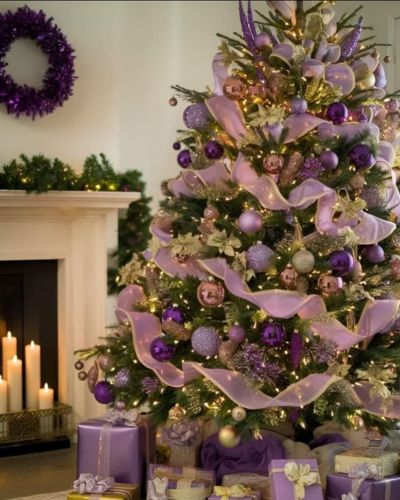 Árbol de Navidad morado 