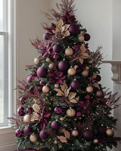 Árbol de Navidad morado profundo 
