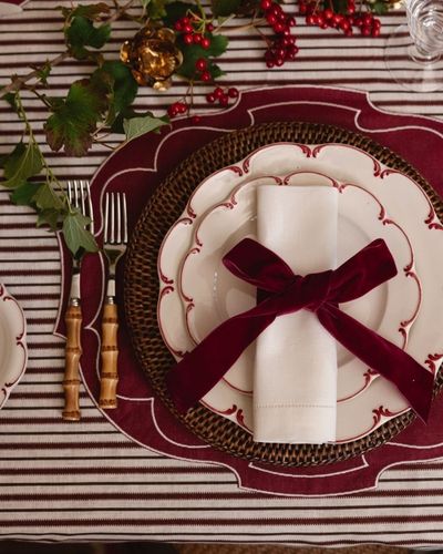 decoración para mesa de navidad