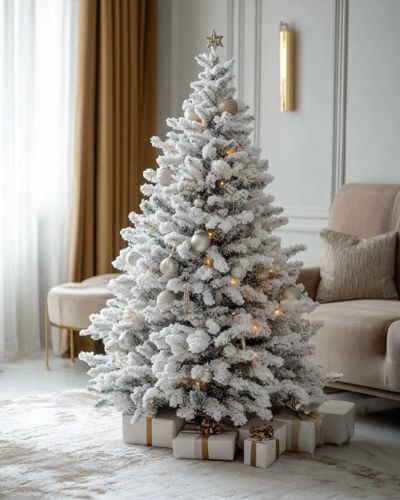 Hacer nieve artificial es facilísimo, en menos de 30 minutos puedes tener un árbol de Navidad nevado perfecto