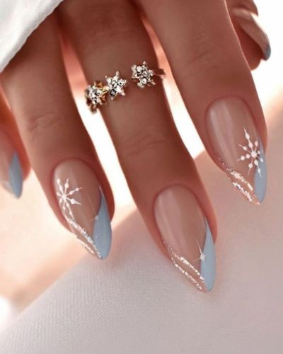 Snowflakes sobre base nude 