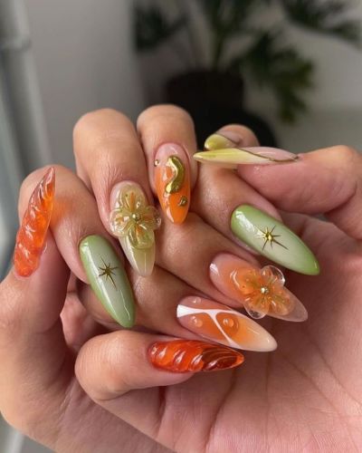 Diseños de uñas tropicales