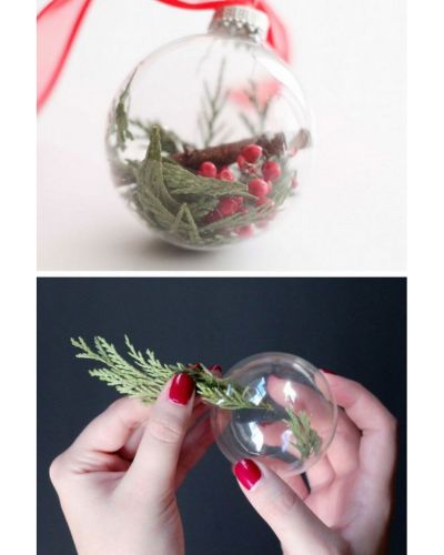 DIY: esferas navideñas con flores secas