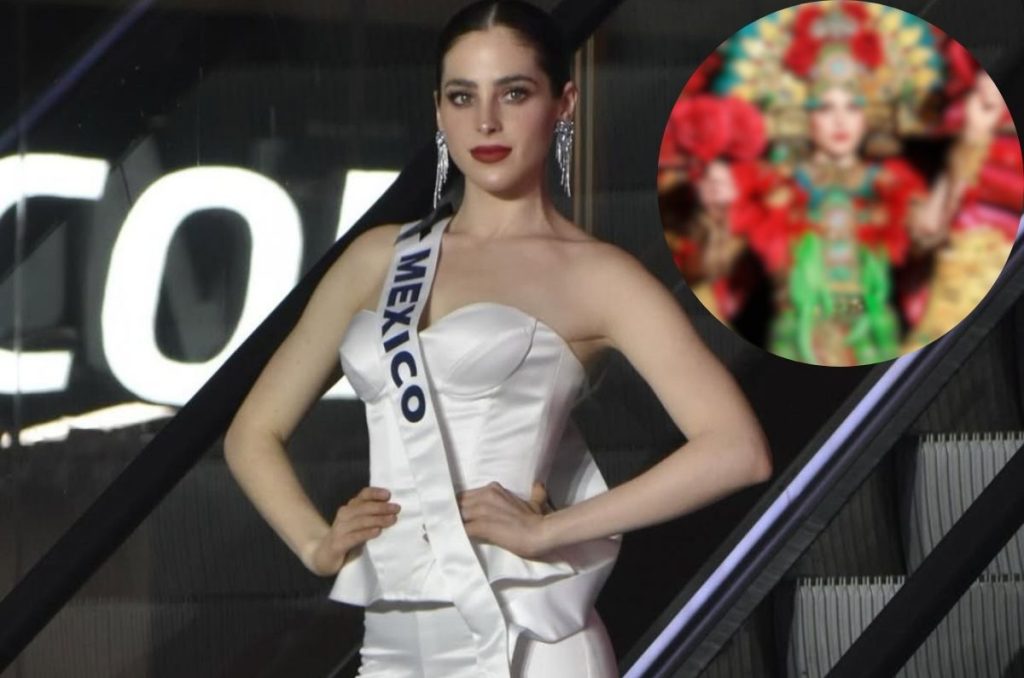 Miss Universo México con conjunto blanco aperlado