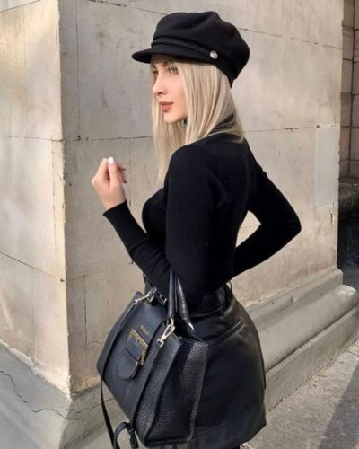 Looks con boina negra 