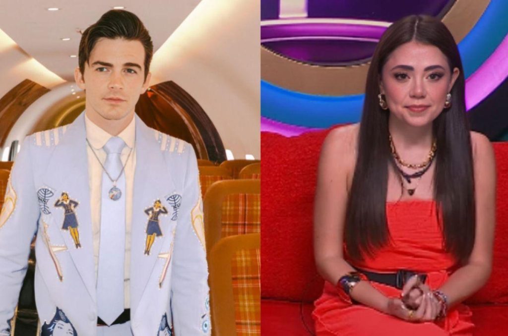 Imagen dividida en dos: Drake Bell a la izquierda y Mariana Botas a la derecha