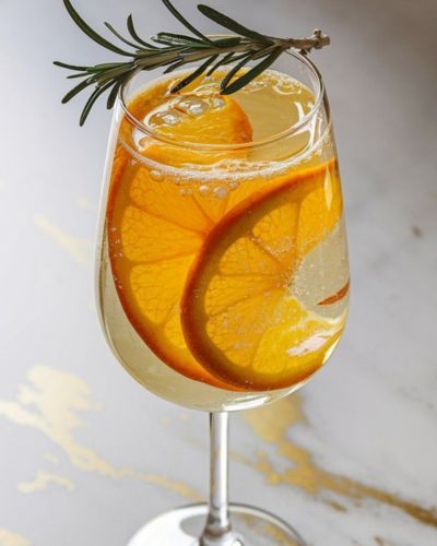 Fizz de naranja y romero