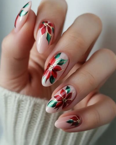 uñas nochebuena