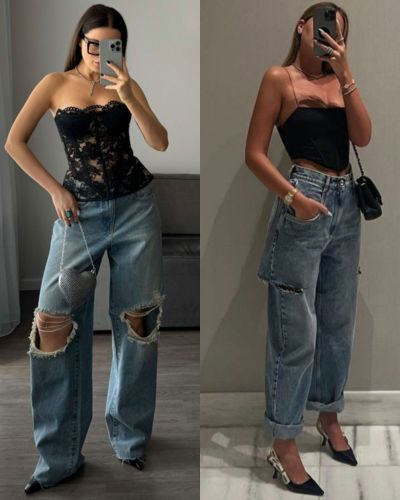 Look oversize + corset