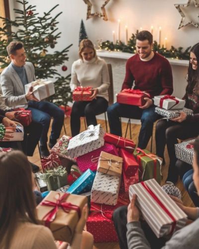 Obsequios navideños entre compañeros de oficina