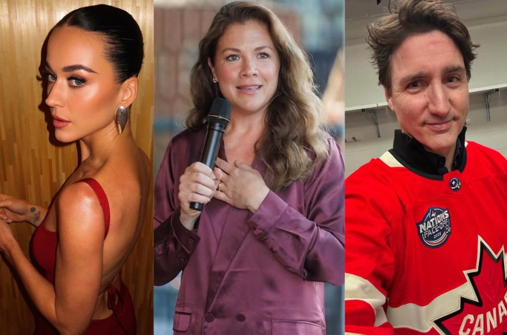 Katy Perry, Sophie Grégoire y Justin Trudeau