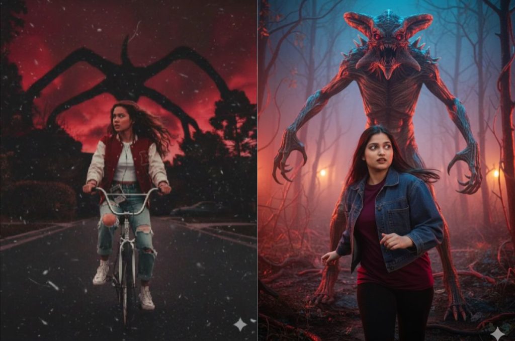 Stranger Things foto con Gemini