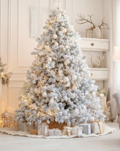 El árbol de Navidad nevado es la tendencia que nos derrite