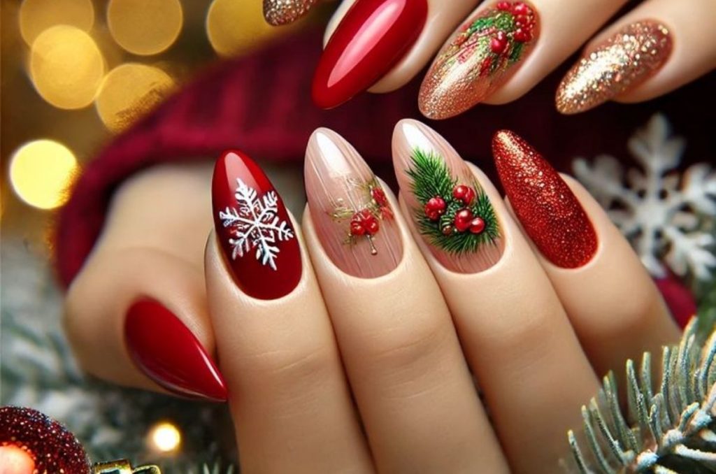 uñas de nochebuena