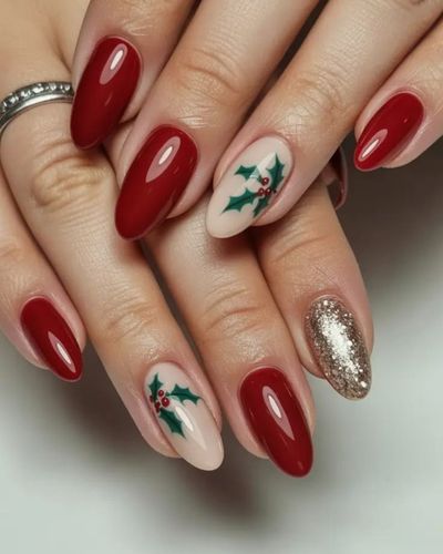 Uñas navideñas