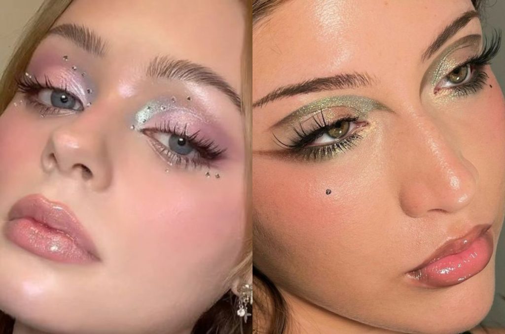 Maquillaje de ojos de Glinda y Elphaba