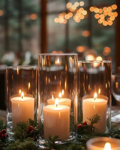 Decoraciones navideñas cálidas