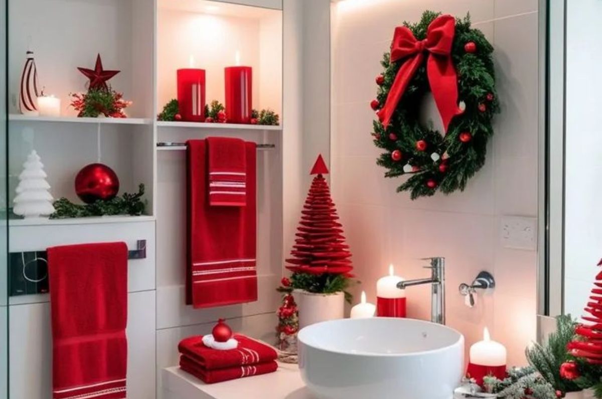 Ideas de decoración navideña para baños pequeños en tendencia y súper sofisticadas