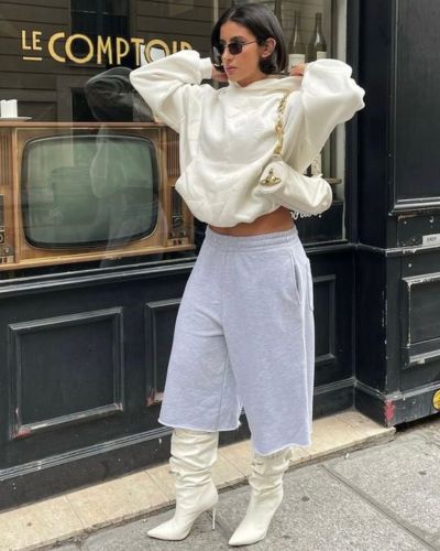 Botas blancas tipo slouchy