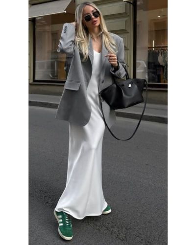 Outift con vestido lencero blanco