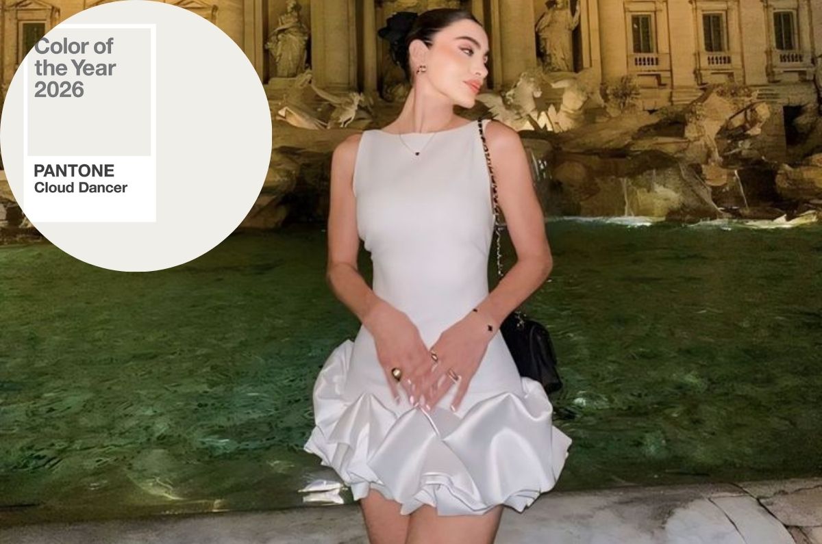 Looks elegantes y minimalistas con el color del año Cloud Dancer