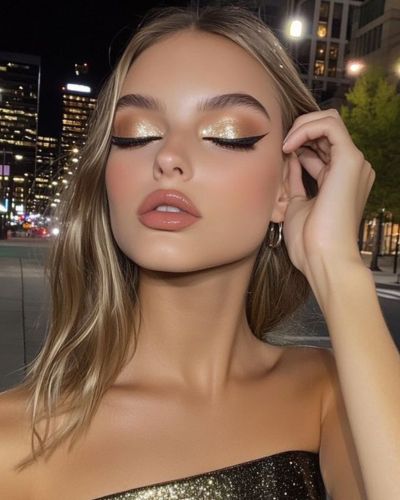 Maquillaje dorado para atraer abundancia