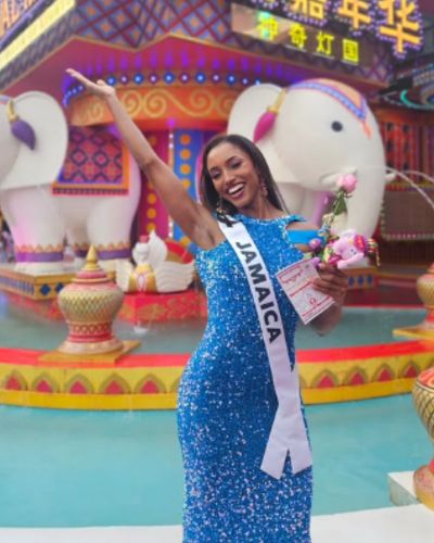 Miss Jamaica habla por primera vez desde su accidente en Miss Universe 2025