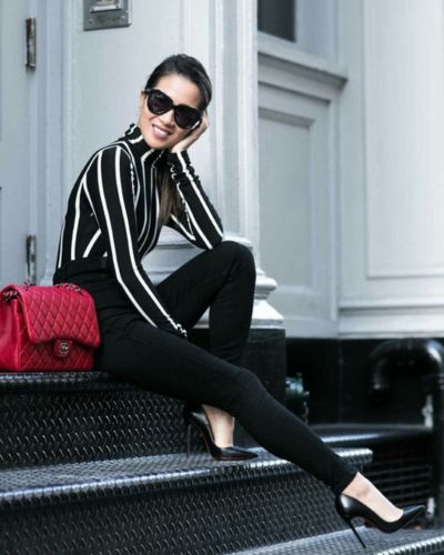 Look formal con zapatos de tacon en punta