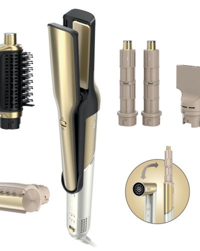 Elementos que contiene  el multiestilizador de Shark Glam