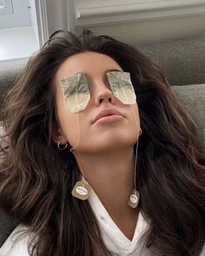 Té de manzanilla para ojeras