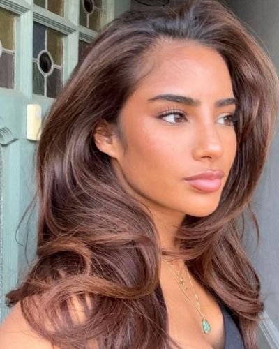 Baby lights en cabello castaño 