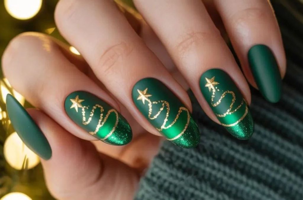 Diseños navideños con efecto mate + glitter