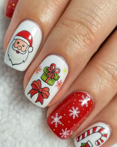 Uñas navideñas 